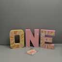 One Groovy Letter Sign for First Birthday, Hippie Groovy 1st Birthday Table Decorations, Large Number One Cake Smash Photo Props, Boho Rainbow Groovy Paper Mache Letters