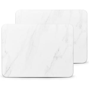 2 Pack Stone Dish Drying Mats for Kitchen Counter, 21.5"(L)15.7"(W), Large Quick Dry Super Absorbent Dish Drying Mat, Eco-Friendly Diatomaceous Earth Mat with Non-Slip Pad for Dishes Bottles
