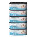 Jumbo Square Refills Disposal Bags Refill Compatible with Diaper Genie Classic, Compact and Select Pails, Hold Up to 810 Newborn-Sized Diapers Per Refill, Baby Powder Scent, 5 Packs