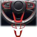 MUXEE Steering Wheel Button Frame,for Acura MDX 2022 2023 2024 2025 2026/Acura TLX 2021 2022 2023 2024 2025 - ABS Wine red Sport Steering Wheel Frame Cover Steering Wheel Button Wrap Accessories
