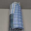 Blue Plaid Twin Size Bedspread & Coverlet - Reversible Quilt Set - Lightweight, Soft Microfiber - All Season