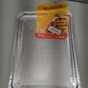 Glad Disposable Bakeware Aluminum Rectangular Cookie Sheets for Baking and Roasting, 12 Count-16" x 11" x 0.25" - Textured, Made from Aluminum - Baking Sheets, Baking Pans, Foil Cookie Sheet