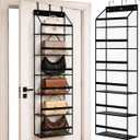 Over The Door Organizer, 6 Tiers Hanging Rack with 3 Hooks | Behind The Door Storage 