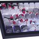 Tsungup PBT Keycaps - Side Print Keycap Set,135 Keys Double Shot Shine Through Landscape Painting Custom Keycaps,Cherry Profile Keyboard Key Caps for Cherry MX Switches Mechanical Keyboards
