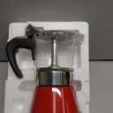 Induction Moka Pot, 4 Cups (7.1 oz) Crystal Glass-Top & Stainless Steel Moka Pot, Classic Stovetop Espresso Maker, Silver