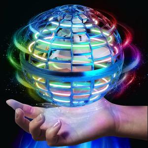 SVJJ 2023 Flying Orb Ball Toy, Flying Toy Boomerang Fly Spinners for Kids Adults Indoor Outdoor Flying Ball Toy, Globe 360Rotating Hand Controlled Flying Orb Ball Toys Magic Toy (Blue), TSM004-B