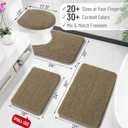 OLANLY Small Bathroom Rugs 24x16, Extra Soft Absorbent Chenille Bath Rugs, Rubber Backing Quick Dry, Machine Washable Bath Mats for Bathroom Floor, Tub and Shower, Home Decor Accessories, Tan