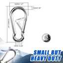 Large Carabiner Clip Hooks, 4pcs 4 inch Carabiners Heavy Duty, 304 Stainless Steel Spring Snap Hook Fits Camping Hanging Hiking Weight Lifting, Metal Clips for Rope or Chain