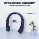 Morelax Neck Fan, USB Rechargeable Personal Fan,Hand Free Bladeless Portable Fans,4000 mAh, 3 Speeds,72 Air Faster softer 360 Cooling, Ultra Quiet,Gift Suitable for Home, Office, Travel, Sports