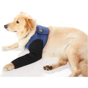 Coodeo Dog Recovery Suit, Cone Collar Alternative, Abrasion Resistant Dog Recovery Sleeve, Washable 2.5mm Thick and Waterproof, Pet Wounds Prevent Licking, Bite, Keep Dry（Blue, XL)