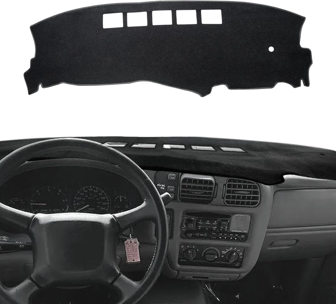 POSAID Dash Cover for 1998-2004 Chevy S10 GMC Sonoma, Dashboard Cover for 1998-2005 Chevrolet Blazer, Dashboard Dash Mats for 1998-2001 GMC Jimmy, Black