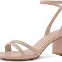 Shoe'N Tale 
Platform Heels for Women Strappy Block Chunky Heels Square Toe Ankle Buckle Sandals
9.5 size
