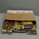 N9R 300PCS Gold Plastic Silverware, Heavy Duty Gold Plastic Cutlery Set Disposable Flatware Dinnerware, 100 Forks, 100 Spoons, 100 Knives, Perfect for Party, Wedding and Daily Use