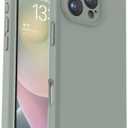 Vooii Compatible with iPhone 16 Pro Case, Liquid Silicone Upgrade [Camera Protection] [Soft Anti-Scratch Microfiber Lining] Shockproof Phone Case for iPhone 16 Pro 6.3 inch - Calke Green