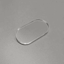 Clear Acrylic Oval Slides