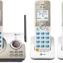 AT&T DL72319 DECT 6.0 3Handset Cordless Phone for Home with Connect to Cell, Call Blocking, 1.8" Backlit Screen, Big Buttons, intercom, and Unsurpassed Range