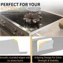 Stove Gap Covers 316 Stainless Steel,Stove Gap Filler,Heat-Resistant Oven Side Gap Filler,Between Stove and Counter Slide In Range Trim Kit for Kitchen,2 Pack (23.6"-26" Silver)