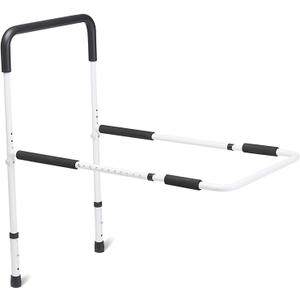 DMI Bed Rail with Adjustable Handle Height and Tool Free Assembly, Eldery Assistance Product, Bed Assist Rail