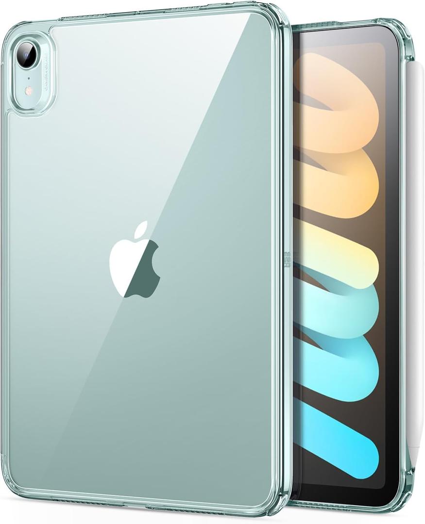 ESR for iPad mini 7 A17 Pro Case, iPad mini 7th/6th Generation Case (2024/2021), Slim and Light, Shock and Drop Protection, Yellowing Resistant, Supports Pencil Pro & Pencil (USB-C), Blue Clear