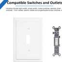 1-Gang Modern Edge Decorative Wall Plate Cover Switch Outlet Single Toggle Electrical Faceplate for Light Switches, Smart Switch, GFC, ReceptacleI, Dimmers, USB Outlet (10 Pack, Single Toggle)