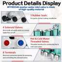 WTW8500DR2 WTW7500GW0 Washer Water Inlet Valve Fit for Whirl-pool WTW7500GC0 WTW8500DC2 WTW8500DR1 WTW7500GC2 WTW7500GW2 WTW8500DC0 WTW8500DR0 WTW8500DW0 WTW8500DW3 WTW8500DC5 WTW7500GW3 WTW8500DC3