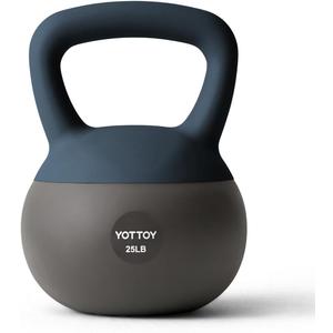 YOTTOY Soft Kettlebell, Set for Strength Training Kettlebells & Home Workouts, Soft-Sided Cushioned Base, Wide-Handle - Ideal for Men, Women, & Beginners 25lb