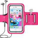 Arm Phone Holder for Running, Armband Cellphone for iPhone 15 14 13 12 11 Pro Max/XR/8 7 6s Plus, for Galaxy A/S/Note Up to 6.9, for Exercise Gym Fitness Sports Gear - Pink