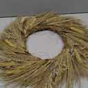 12" Artificial Harvest Wheat & Grass Wreath on Natural Twig Base