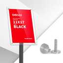 DISPLAYSWORKER Adjustable Heavy Duty Pedestal Sign holder floor Stand, acrylic sign stand poster stand , Standing Floor for 8.5 x 11 inch,Black (black, acrylic frame 8.5-x-11-inch)