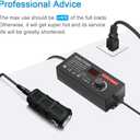 SHNITPWR Universal Power Supply DC 24V 12V 5V 6V 9V 14V 19V Adjustable AC/DC Adapter 100V~240V AC to DC Variable Power Converter Multi-Voltage 3.5V ~ 24V 6A 144W Power Adapter 14 Tips LCD Display