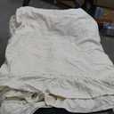 GLORY SEASON Retro Farmhouse Ruffle Tablecloth Cotton Flounces Trim Washable Table Cover Tablecloths for Rectangle Table Baby Shower Kitchen Party Wedding Decor,60''x120''