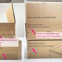 Sfozstra Open High-Sided Litter Box: Pink Medium Anti-Scatter Design - Self-Cleaning Sifting Tray - Low Tracking for Small Cats