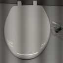 Bemis 7300SLEC Slow Close Toilet Seat, Easy Clean Hinges and Durable Plastic Seat, Made in USA, Elongated, White