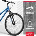 Huffy Stone Mountain Bike for Men and Women, 20/24/26, 6-Speed (20) or 21-Speed, Front or Dual Suspension (Varies), Multiple Colors, Adjustable Saddle, Shimano Equipped, All-Terrain Tires, 26 Inch