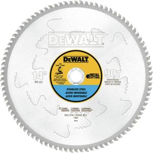 DEWALT 14-Inch Metal Cutting Blade, Stainless Steel, 1-Inch Arbor, 90-Tooth (DWA7749)