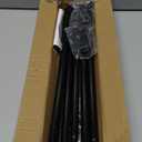 Curtain Rods 2 Pack 5/8 inch Black Curtain Rods for Windows 30 to 45 Inch with Brackets Easy to Install for Bedroom Living room Kitchen30", 45"