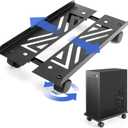 Adjustable Steel CPU Stand with 4 Caster Wheels, Pc Stand for Under Desk CPU Holder Fits Most PC Gaming Desk Accessorie