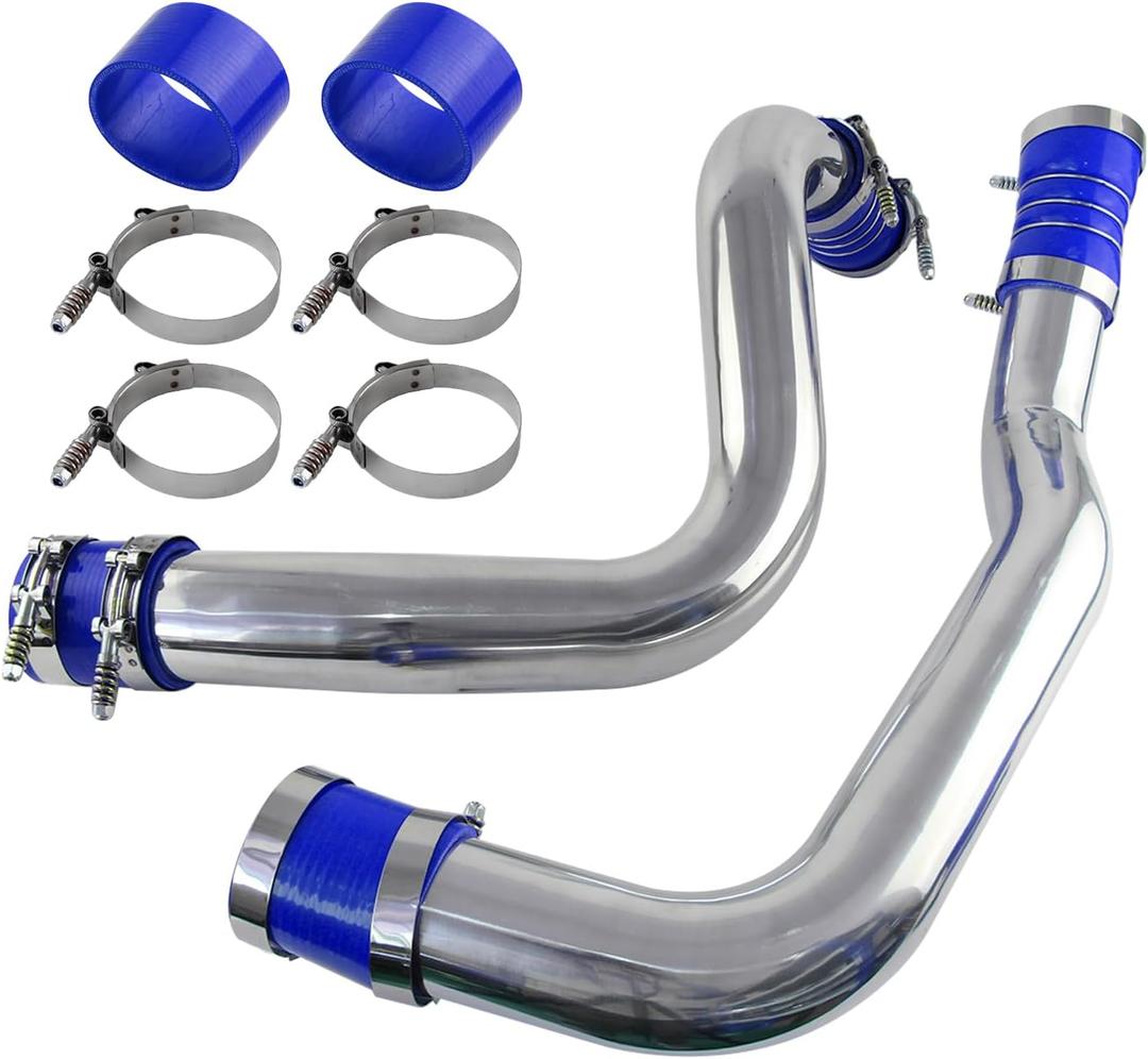 3" Intercooler Pipe & Boot Clamps Kit for 1999.5-2003 Ford 7.3 7.3L Powerstroke HD V8 Turbo Diesel Engine F250 F350 F450 F550 Super Duty Blue