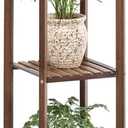 COPREE Bamboo Utility 3 Tier Plant Stand Rack Multiple Flower Pot Holder Shelf Indoor Outdoor Planter Display shelving unit for Patio Garden