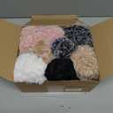 Timgle 12 Skeins Faux Fur Yarn Soft Chunky Fluffy Fuzzy Fur Yarn for Crocheting Knitting Projects, Total Length 12 x 32m (6 Colors)