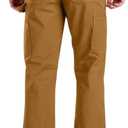 Carhartt Men's Relaxed Straight Rugged Flex Duck Dungaree (Brown, L)