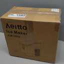 Aeitto Ice Maker Countertop 26lbs/24H, Ice Machine 8 Ice Cubes Ready in 6 Mins, 2 Sizes of Bullet Ice Portable Ice Makers with Basket & Scoop, Auto Self-Cleaning for Home/Kitchen/Office Stainless