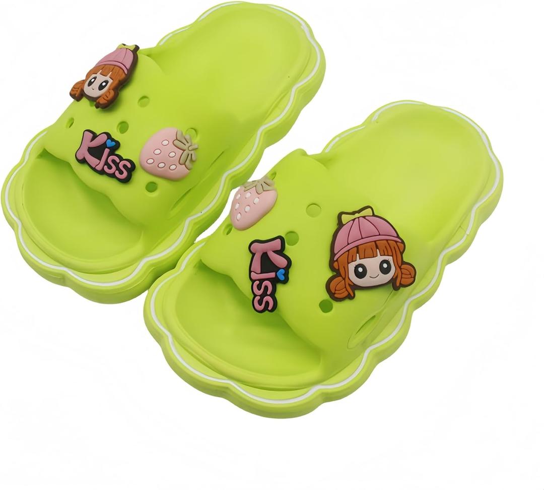 icosylify 0-8yrs Kids Water Shoes Unisex for Girls and Boys Non-Slip Beach Sandals for Pool Swim, Quick-Dry Lightweight Slippers, Breathable Outdoor Shoes (9.5 Toddler, Green)