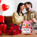 Pink Owl Crochet for Wife, Handmade Romantic Keepsake from Husband, Cute Mini Collectible to Celebrate Marriage Love, Unique Valentines Day or Birthday Present for Her