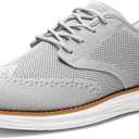 Bruno Marc Men's KnitFlex Craft Mesh Oxfords Sneakers Casual Dress Lace-Up Lightweight Walking Shoes (11, Grey-hands Free)