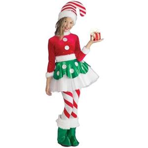 Rubie's Girl's Princess Paradise Candy Cane Elf Princess Costume , size medium