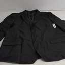 Amazon Essentials Men's Long-Sleeve Classic-Fit Button-Front Stretch Blazer (50, Black)
