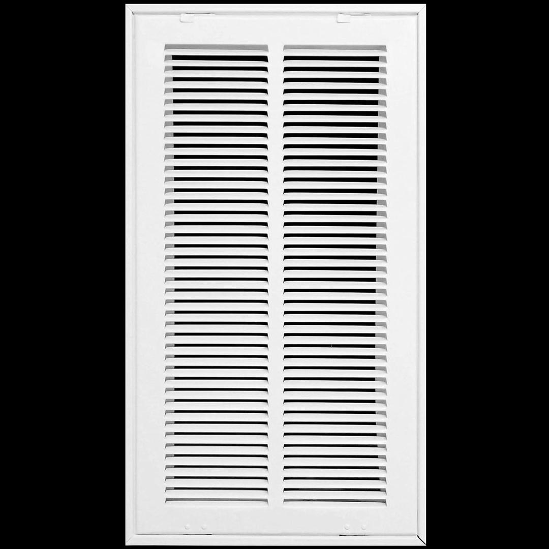 HVAC Premium 10 x 20 Duct Opening Steel Return Air Filter Grille, for 1-inch Filter, Removable Door, Flat Stamped HVAC Vent Cover Grille, Outer Dimensions 12.5 x 22.5 HVAC Premium 10 x 20 Duct Opening Steel Return Air Filter Grille, for 1-inch Filter, Removable Door, Flat Stamped HVAC Vent Cover Grille, Outer Dimensions 12.5 x 22.5