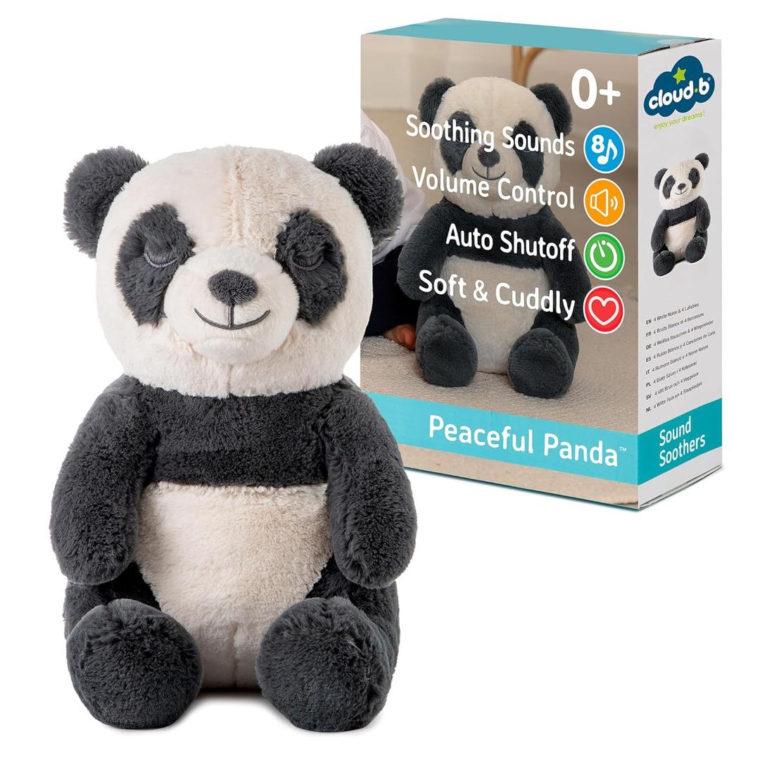Cloud b Sound Machine with White Noise Soothing Sounds | Cuddly Stuffed Animal | Adjustable Settings and Auto-Shutoff | Peaceful Panda