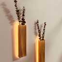 Artificial Eucalyptus with LED Lights Wall Planters Rustic Wall Decor with Lights Wall Sconces Fake Vines for Room Decor Home Bedroom Living Room Bathroom Hanging Vase for Dried Flowers Faux Plants